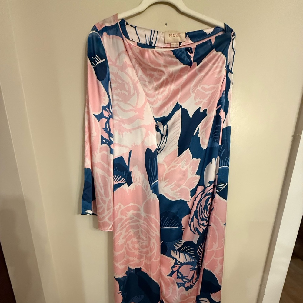 Figue Greta Floral-Print One-Shoulder Slit-Hem Silk Maxi Dress - Picture 13 of 16